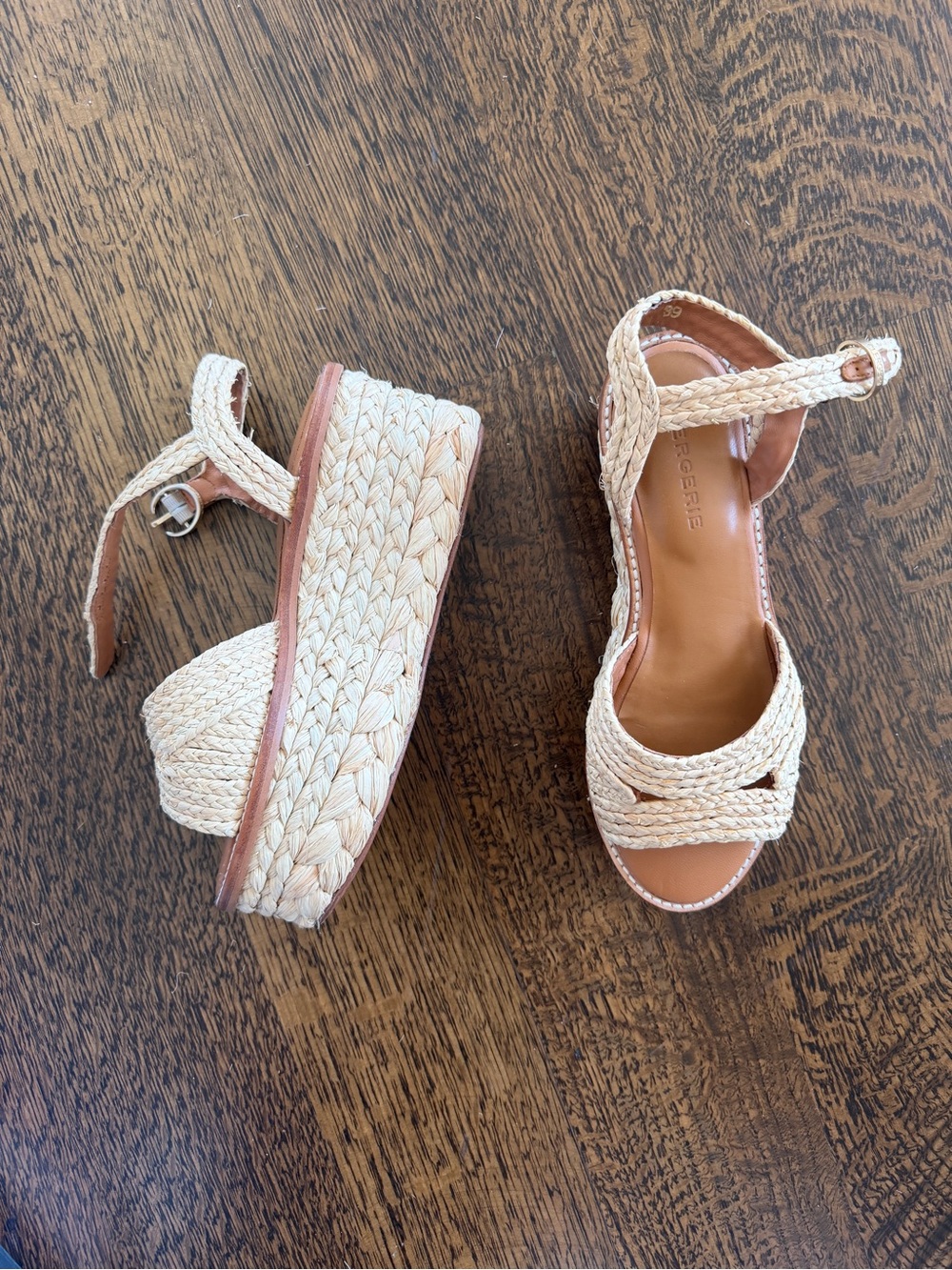 Robert Clergerie Natural Braided Platform Sandals